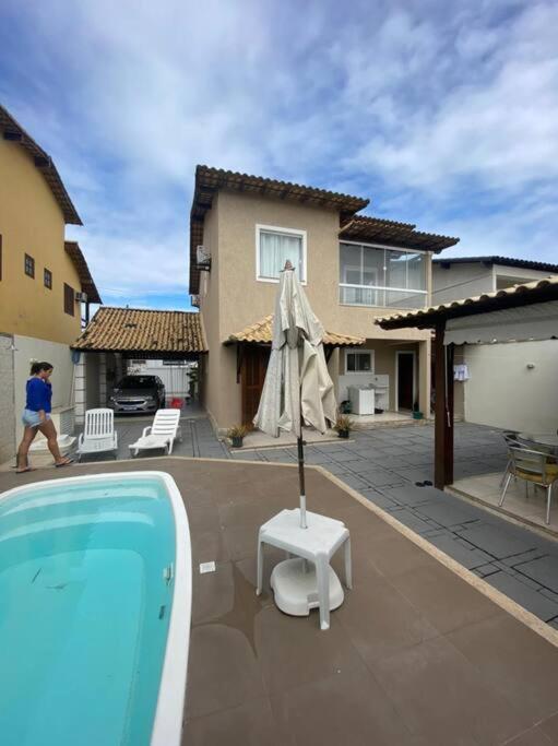 Casa Com Piscina, Churrasqueira E Ar Condicionado Em Condominio Cabo Frio Exterior foto
